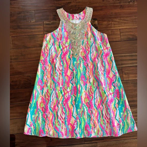 Lilly Pulitzer Cadence Silk Swing Dress size XS NWOT - Picture 2 of 4